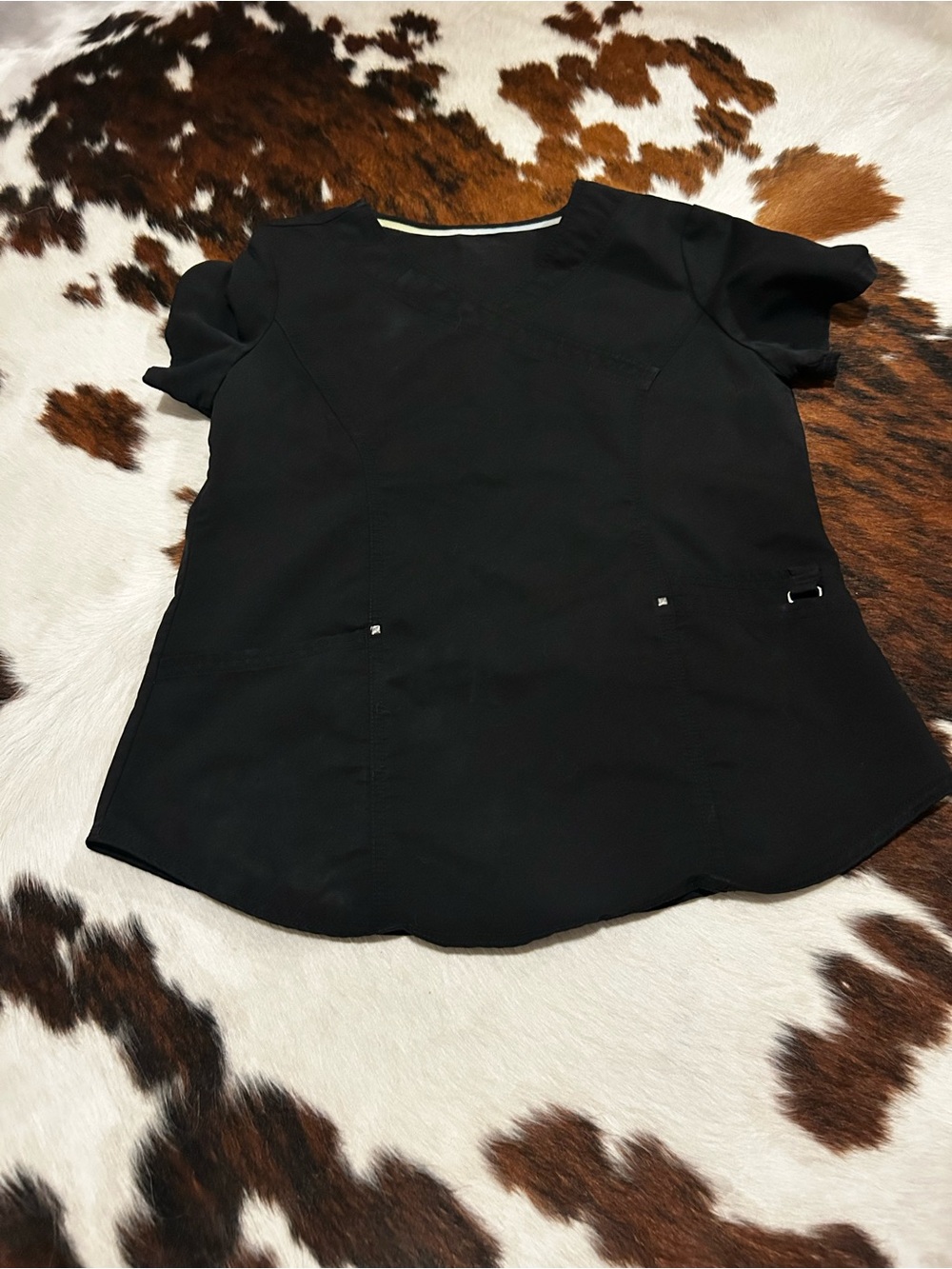 Scrubstar Black Short Sleeve Medical Top